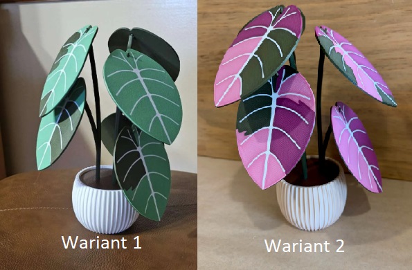 jewel alocasia roślina 3d z podkładkami pod kubki jewel alocasia roślina 3d z podkładkami pod kubki