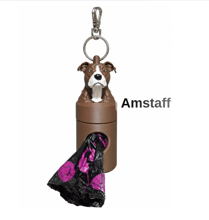 Kupoworek Amstaff - pojemnik na woreczki na psie odchody