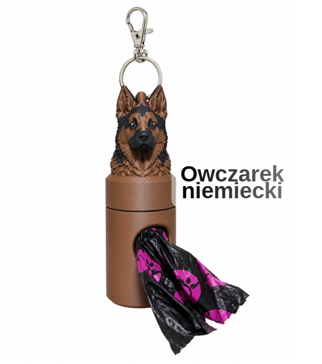 Kupoworek Owczarek niemiecki - pojemnik na woreczki na psie odchody